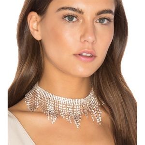 Frasier Sterling rhinestone choker necklace.